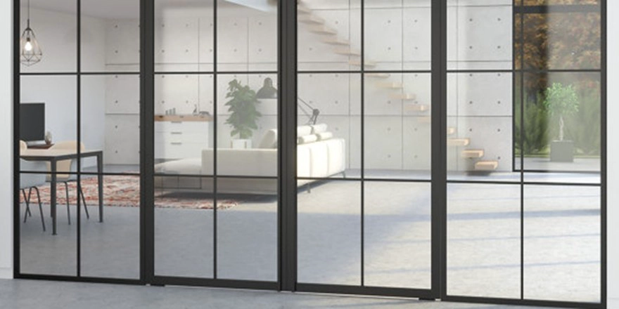 Automatic glass door building glass door factory