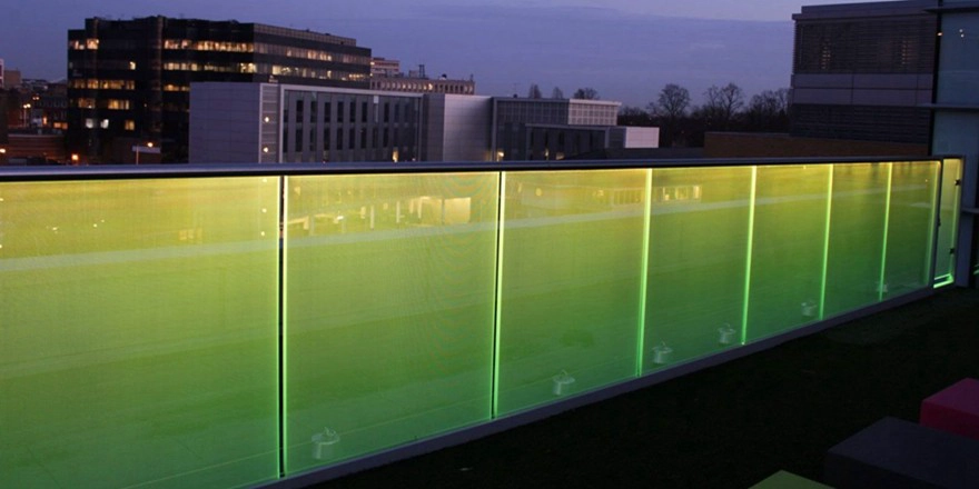 customize color stair railing glass balcony balustrade glass