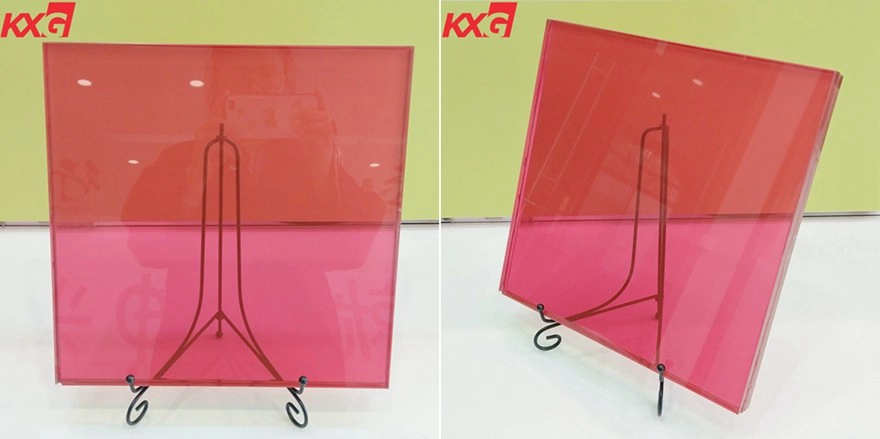 17.52 red PVB film tempered laminated glass