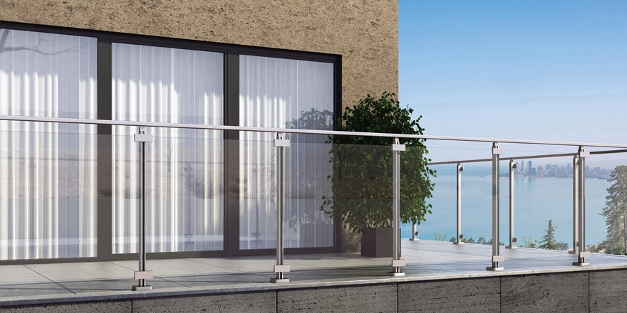 balcony glass guardrail balustrade safety glass