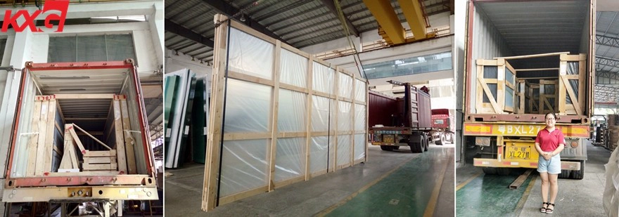 KXG color silkscreen printing tempered glass packing
