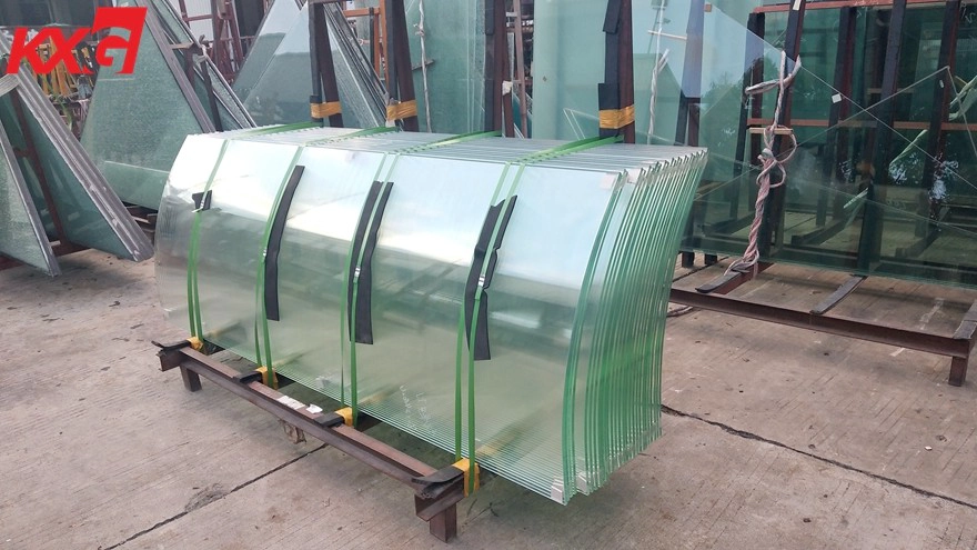 12mm extra clear curved tempered glass