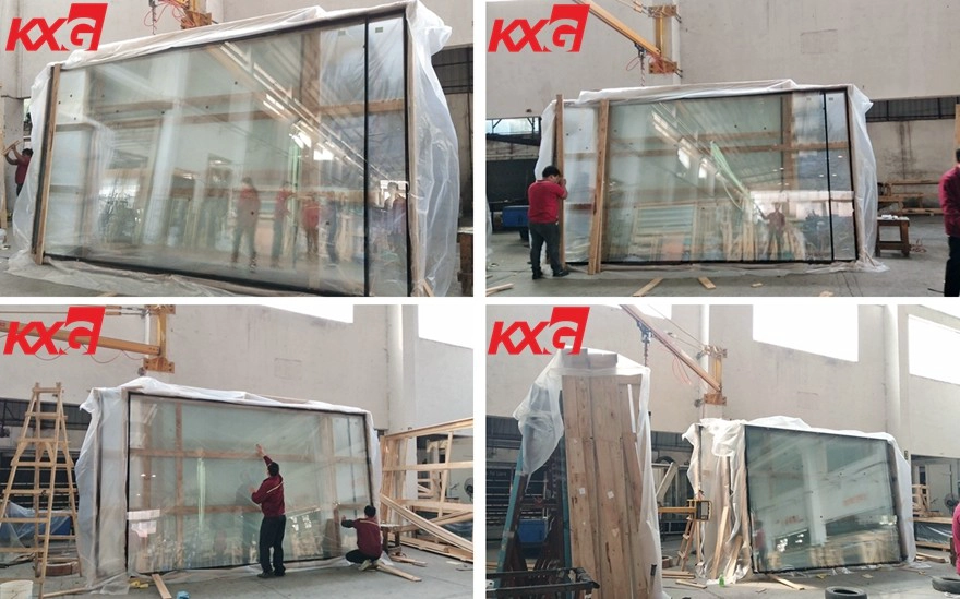 8mm ultra clear toughened double glazing glass packing