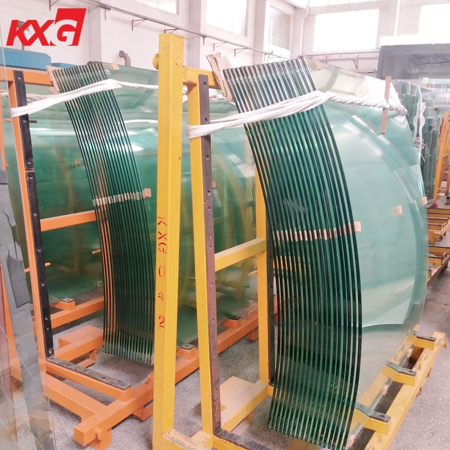 China 10mm clear curved tempered glass balustrade,10mm safety clear curved toughened glass Factory manufacturer