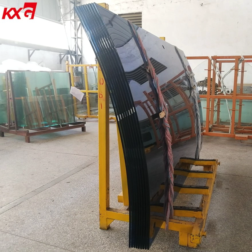 12mm Ford blue curved tempered glass, tinted safety bent tempered glass, toughened curved glass manufacturer