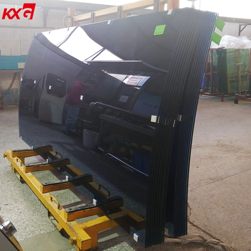 12mm Ford blue curved tempered glass, tinted safety bent tempered glass, toughened curved glass manufacturer