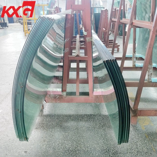17.52 mm عازمة مغلفة مصنع الزجاج المقسى ، 8 + 8 mm منحني مغلفة الزجاج سعر السلامة