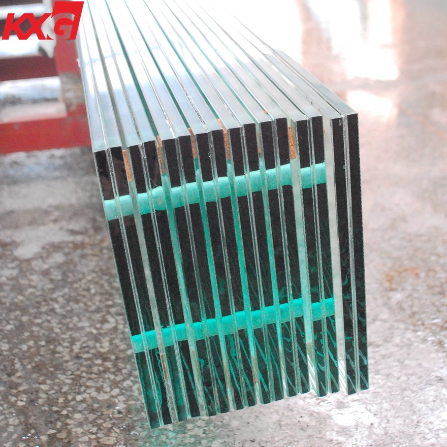 21.52 mm SGP নিরাপত্তা বদমেজাজি স্তরিত কাচ কারখানা, 10 mm +1.52 SGP +10 mm স্পষ্ট toughened স্তরিত কাচের দাম