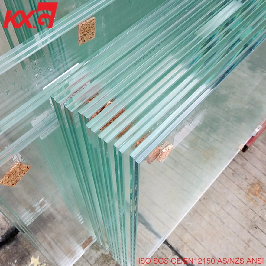 21.52mm ต่ำเหล็กอารมณ์ผู้ผลิตกระจกลามิเนต, 10mm ชัดเจนพิเศษ toughened + 1.52PVB + 10mm ชัดเจนชัดเจนเป็นพิเศษโรงงานกระจกลามิเนต