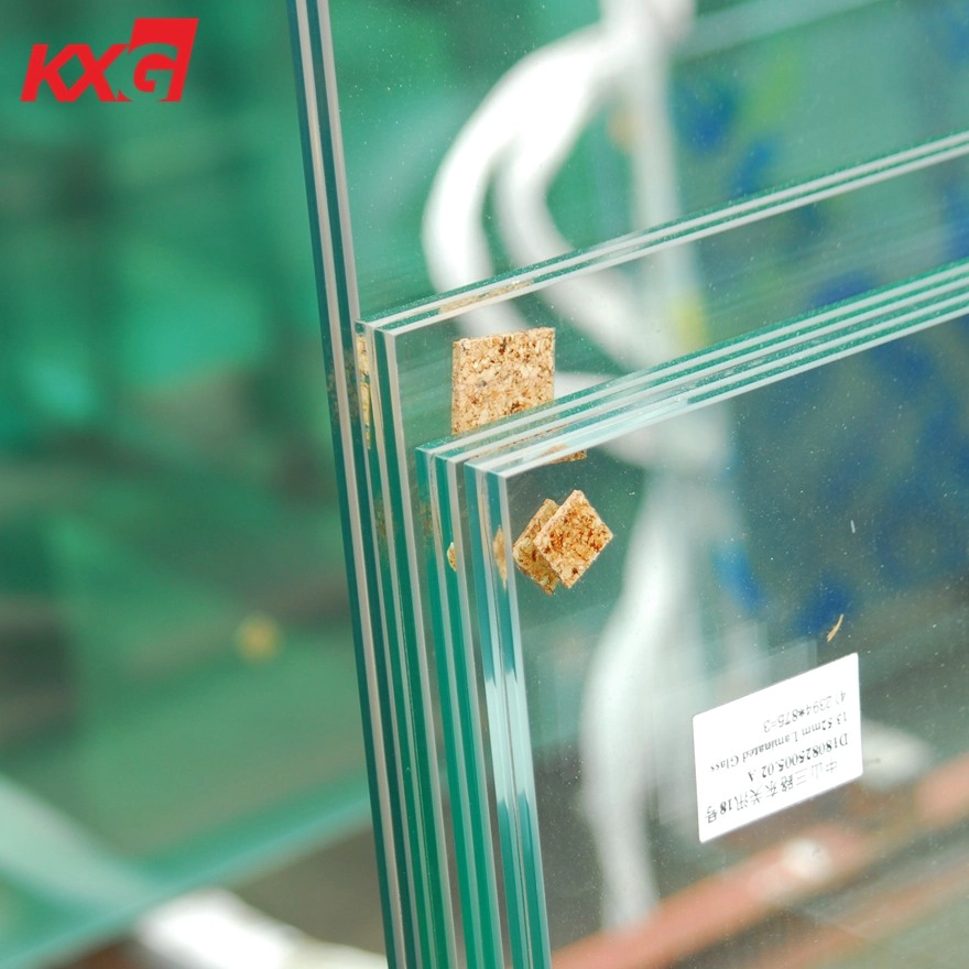 China 12.76 Vidrio laminado templado transparente mm, 662 fábrica de vidrio laminado templado transparente, 6 mm +0.76 Vidrio laminado templado transparente mm PVB + 6 mm fábrica