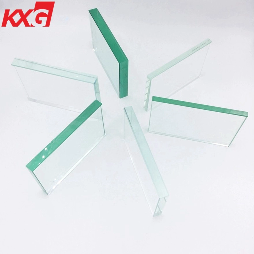 China 19 mm incoloro vidrio templado precio de fábrica, 19 mm precio de vidrio templado de seguridad, 19 mm corte al tamaño de vidrio templado
