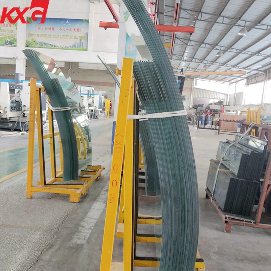 China Precio de vidrio laminado SGP súper fuerte templado curvo de 21,52 mm, fábrica de vidrio de seguridad laminado doblado 10104