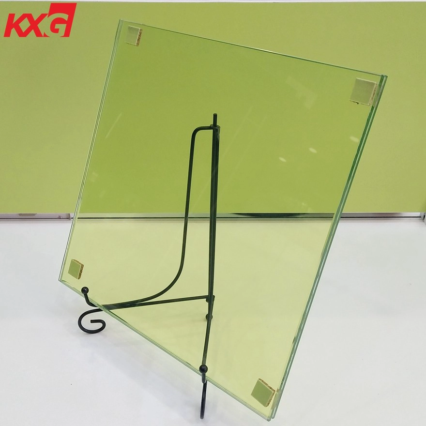 China 88.4 colored tempered laminated glass factory, 17.52mm colored PVB film tempered laminated glass suppliers, 8mm+1.52mm colored PVB film+8mm clear tempered laminated glass factory