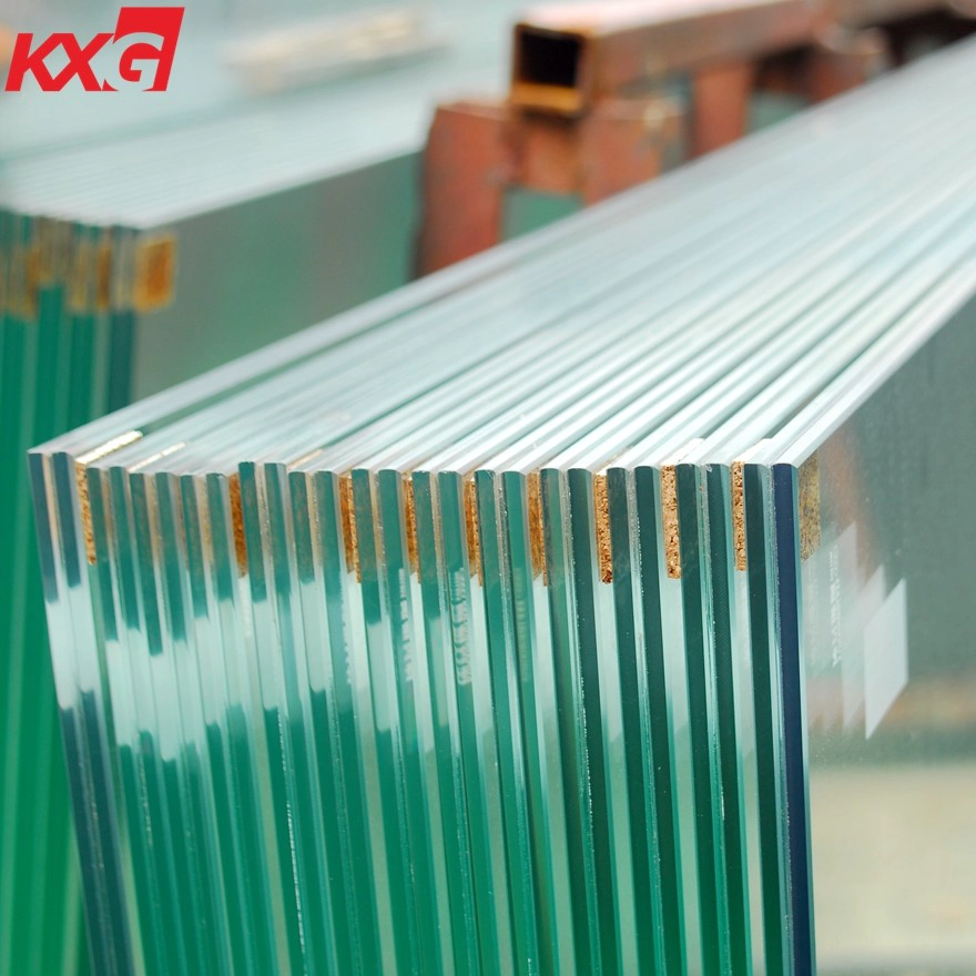 China building glass factory produce 13.52mm toughened laminated glass balustrade, 664 tempered laminated glass handrails