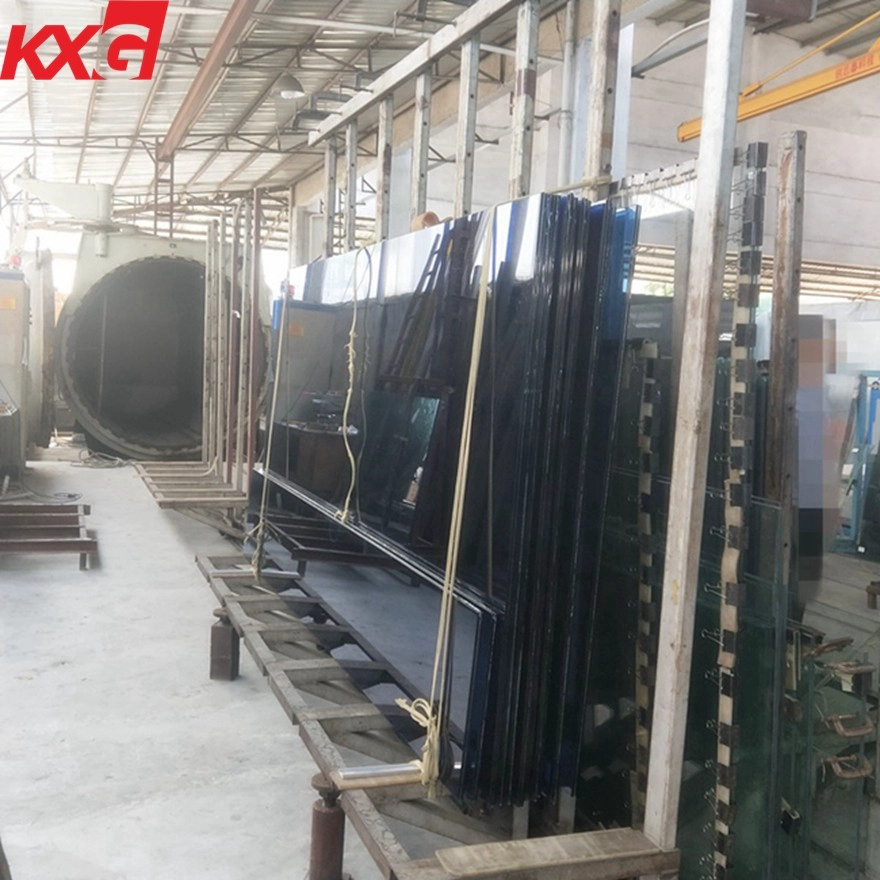 China factory 11.52 mm ford blue tinted laminated glass, safety toughened color laminated glass