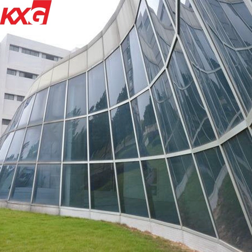 Tingkap facade double glazing units pengeluar penjimatan tenaga rendah E salutan terlindung kaca tirai kaca