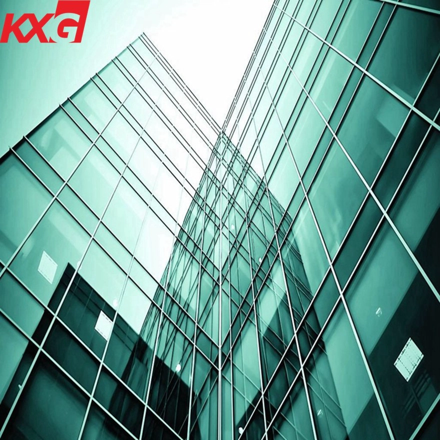 Tingkap facade double glazing units pengeluar penjimatan tenaga rendah E salutan terlindung kaca tirai kaca