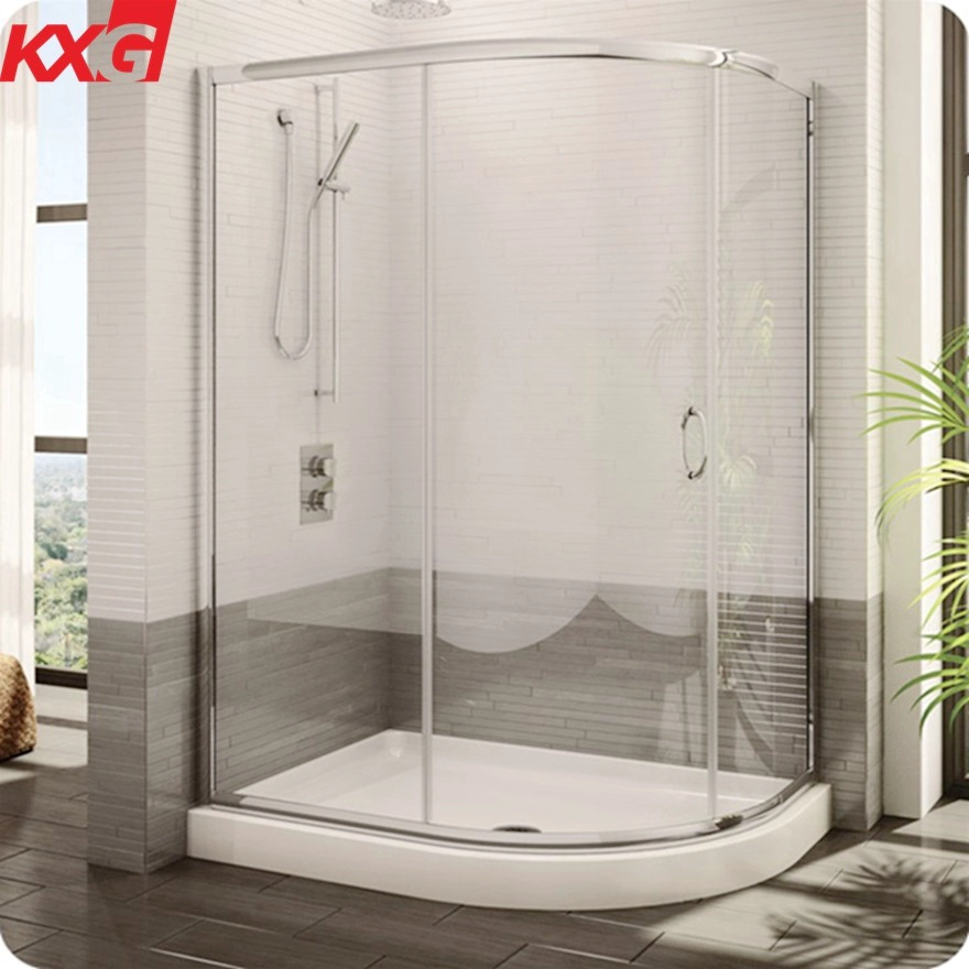 Trung Quốc Nhà máy giá trang trí tường kính cường lực không khung cong cho vòi hoa sen, nhà tắm tấm tường kính nhà chế tạo