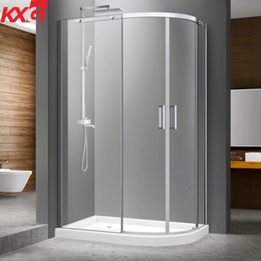 Pared de cristal moderada curvada sin marco decorativa del precio de fábrica para la ducha, el panel de pared de cristal casero del cuarto de baño