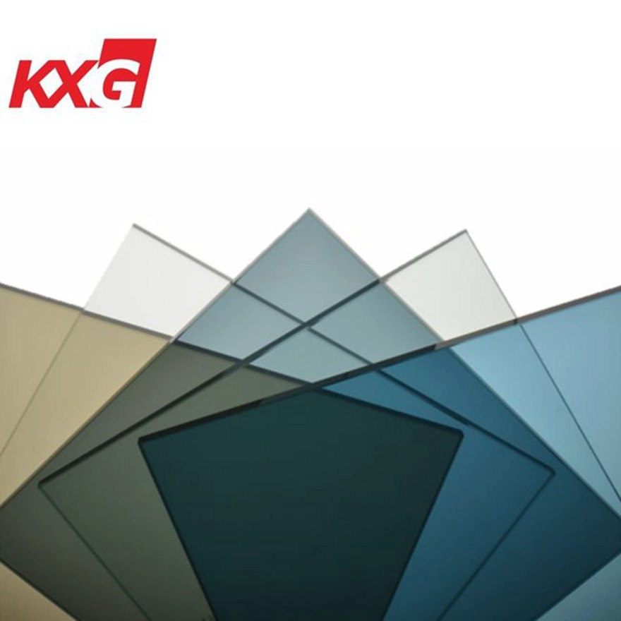 Furniture decorative glass 5mm 6mm dark gray black color tempered hardened glass factory suppliers