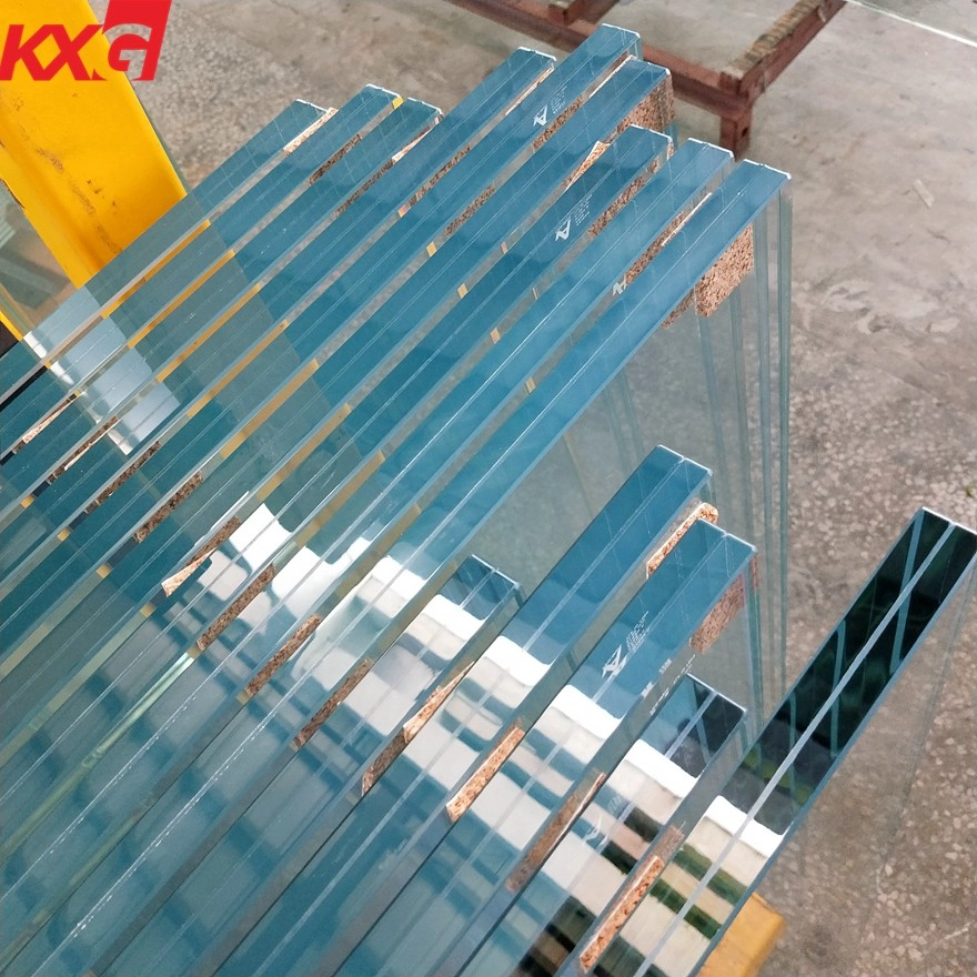 KXG glass factory price 11.52 17.52 21.52 ultra clear SGP laminated glass,super clear safety glass with SGP interlayer