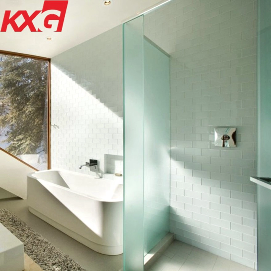 Fábrica de vidrio de protección de privacidad de vidrio esmerilado templado de 10 mm para baño con ducha