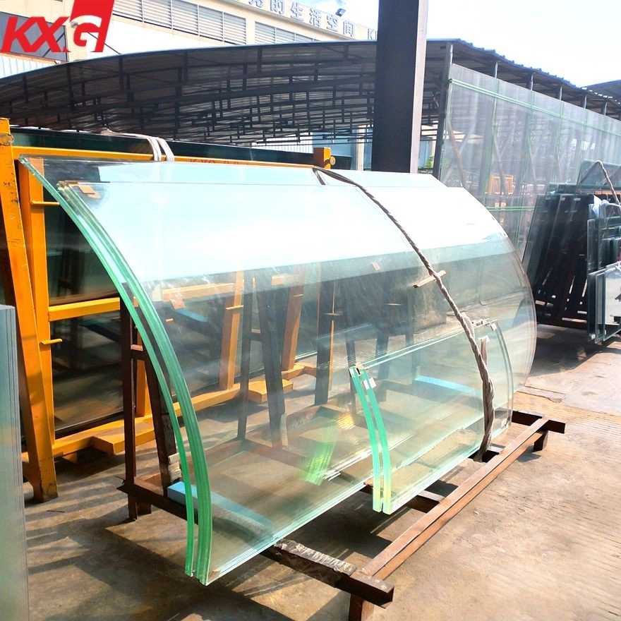 Professional curved tempered glass railing manufacturer, curved laminated glass for balustrade