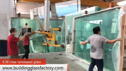 8.38 envases de vidrio laminado transparente de gran tamaño