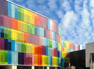 Color Film Laminated Glass Curtain Wall