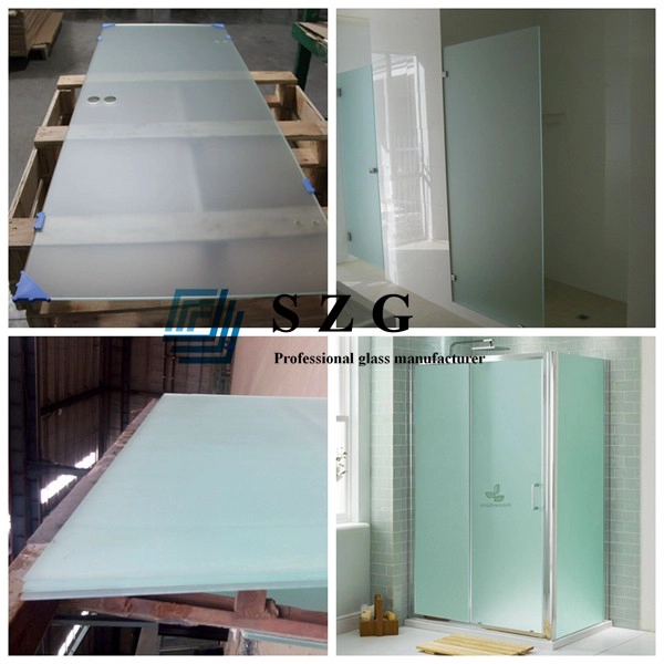 15mm acid etched tempered glass panel