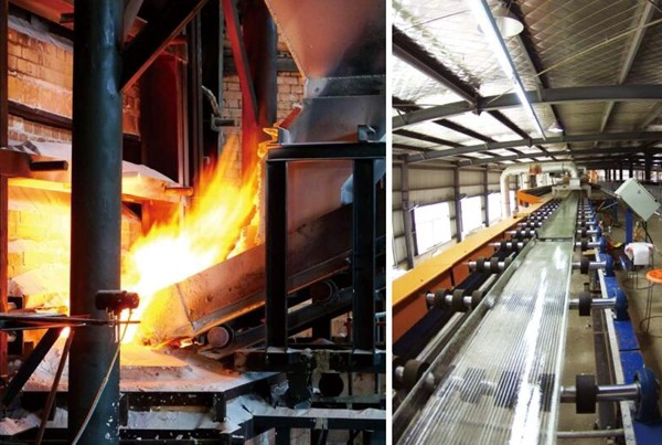 U shaped glass production