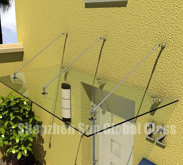 44.3 laminated glass entry door canopy