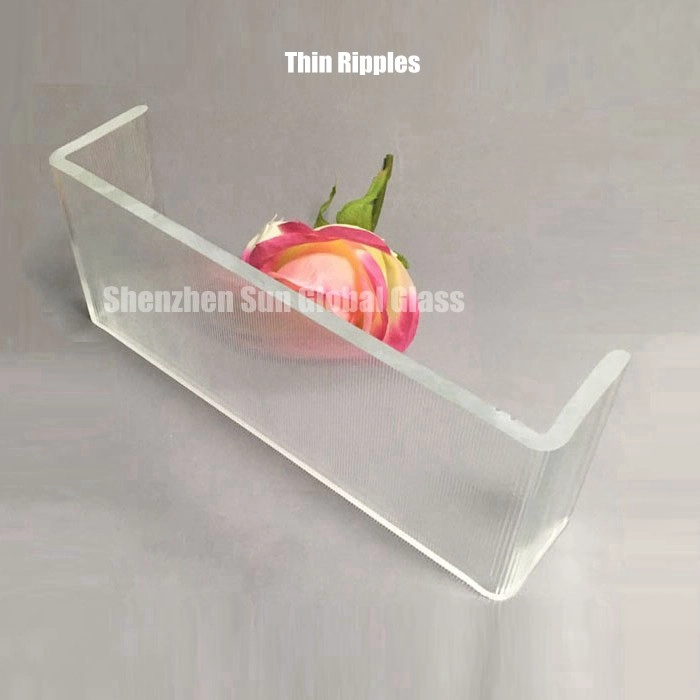 U shaped channel profiled glass