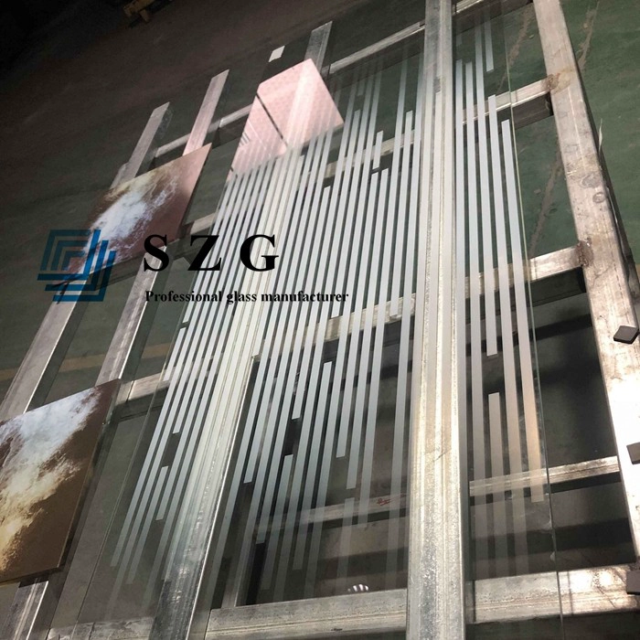 5mm stripe white gradient glass