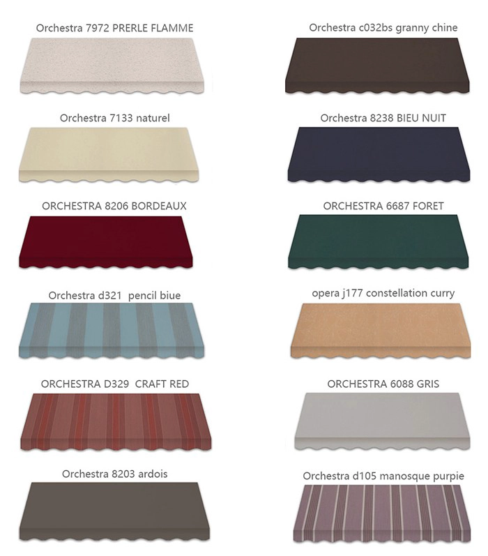 SZG motorized retractable cassette awning fabric