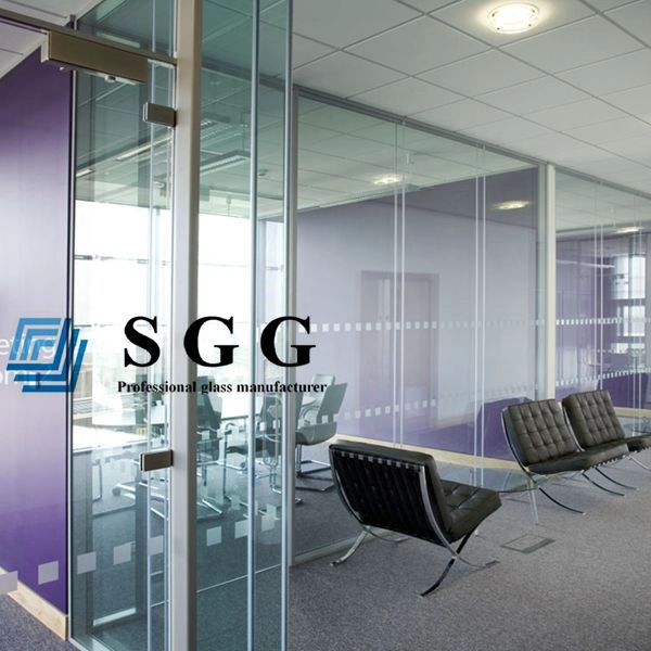 10mm clear tempered glass partition wall, clear toughened  partition glass 10mm, safety glass partition, office glass partition screen wall, decorative glass partition wall
