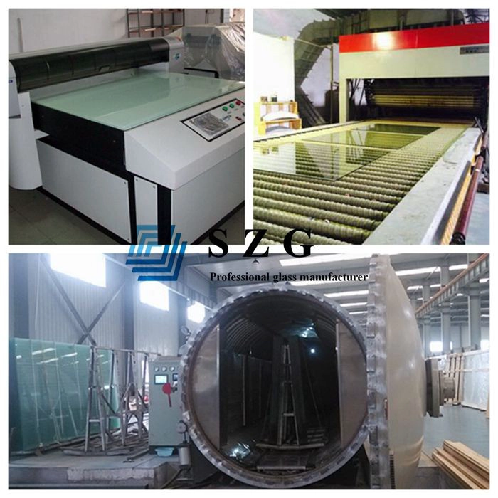 17.52mm digital printing toughened laminated glass, 8+8mm printed tempered laminated glass, 17.52mm printed laminated decorative glass