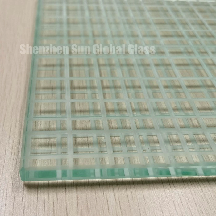 10mm double side fluted frost glass