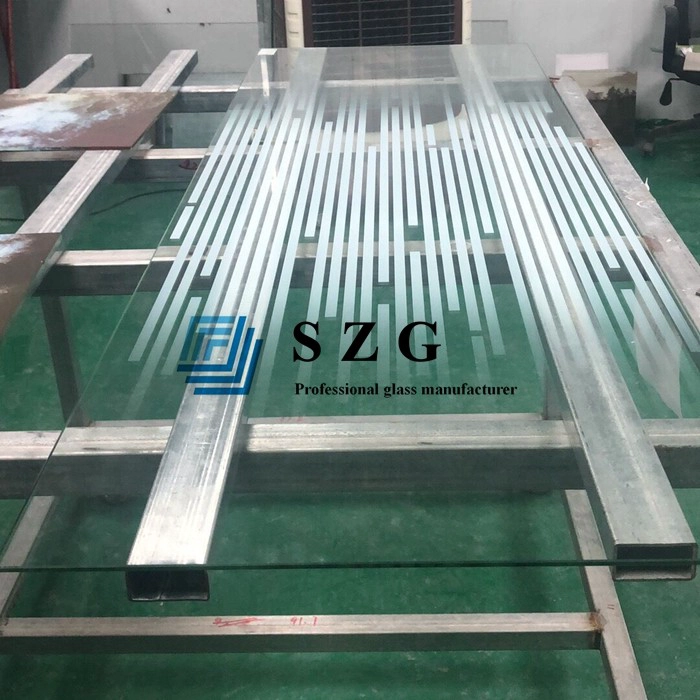 5mm stripe white gradient glass