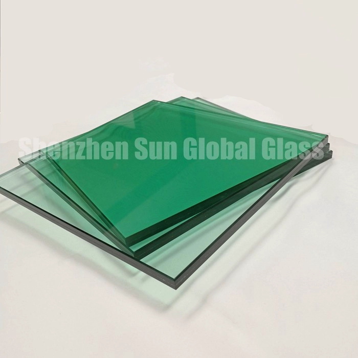 55.4 laminated glass, 5+5 laminated glass, Vidrio laminado, China glass factory, safety glasses, glass suppliers, window glass price, F-green glass, 5+5 PVB green glazed, Proveedor de vidrio de China