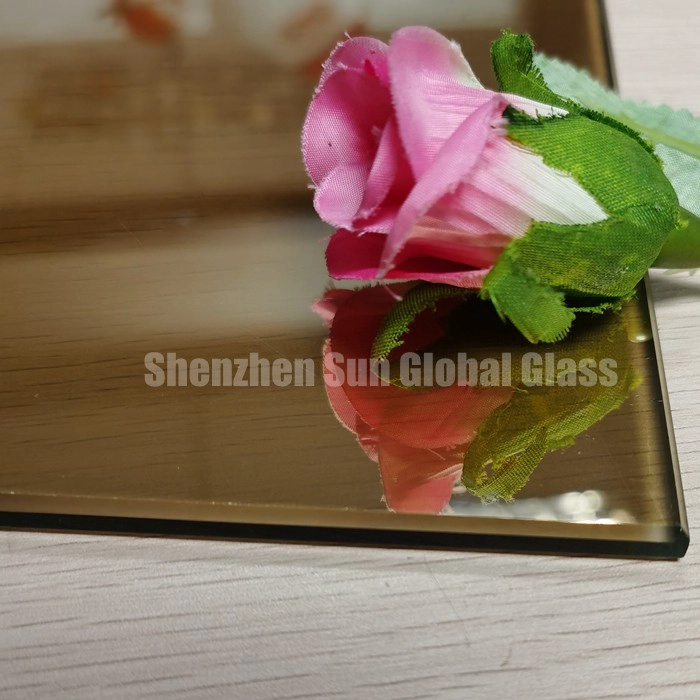 6mm gold reflective tempered glass