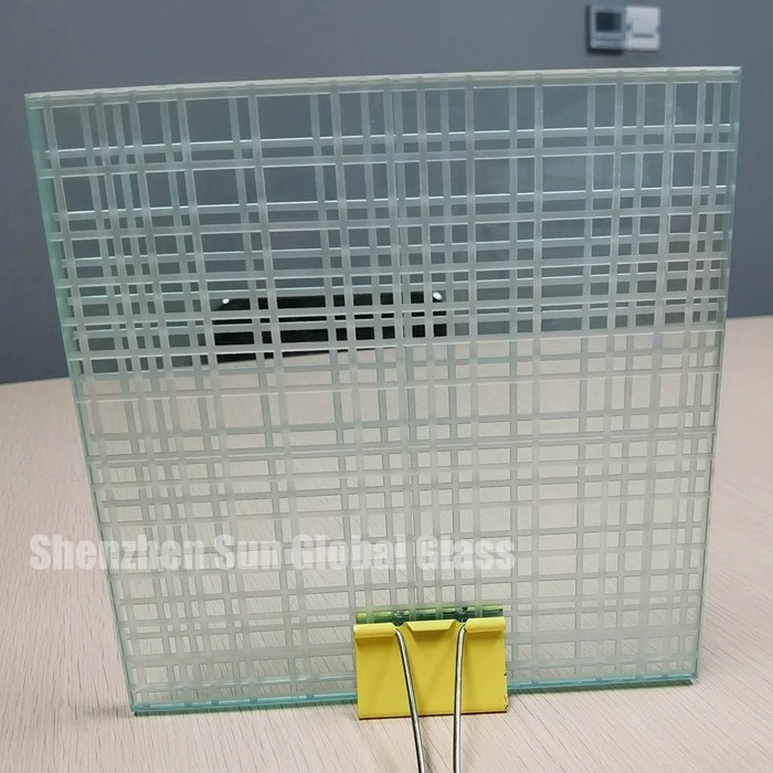 10mm double side fluted frost glass