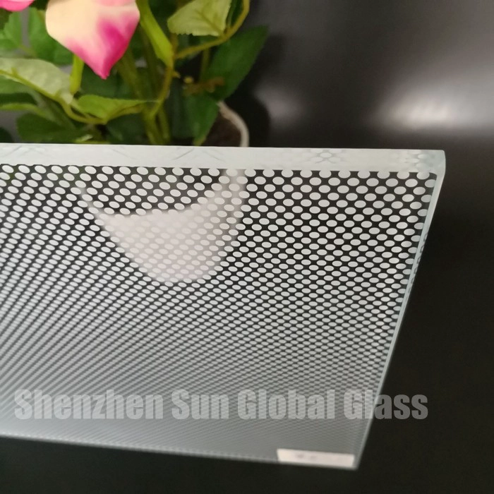 dots ceramic fritted printed Painted graphite silk screen glass