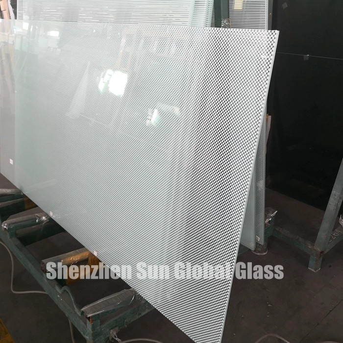 dots ceramic fritted printed Painted graphite silk screen glass