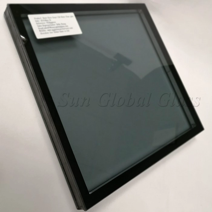 Insulated glass, double glazing glass, gray toughened double glazed, grey tempered insulated glass, tempered double glazed, double glazed glass China factory, 8mm+8mm ESG DGU