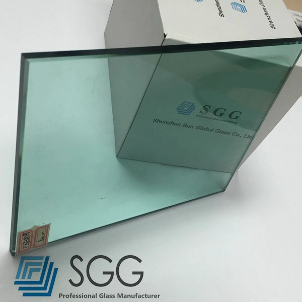 8mm F green tempered glass