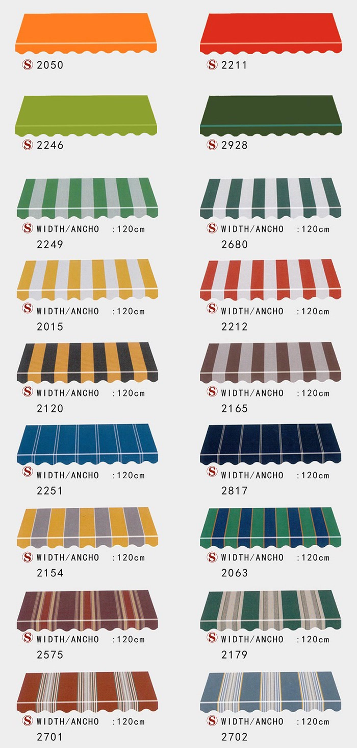 SZG motorized retractable cassette awning fabric