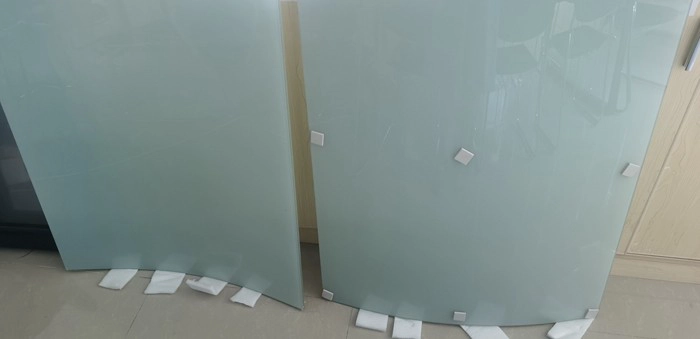 5mm+5mm frosted laminated wave design curved glass
