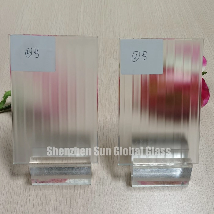 6mm frosted fluted glass