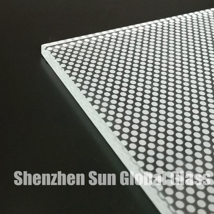 dots ceramic fritted printed Painted graphite silk screen glass